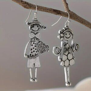 Boho Boy and Girl Doll Earrings
